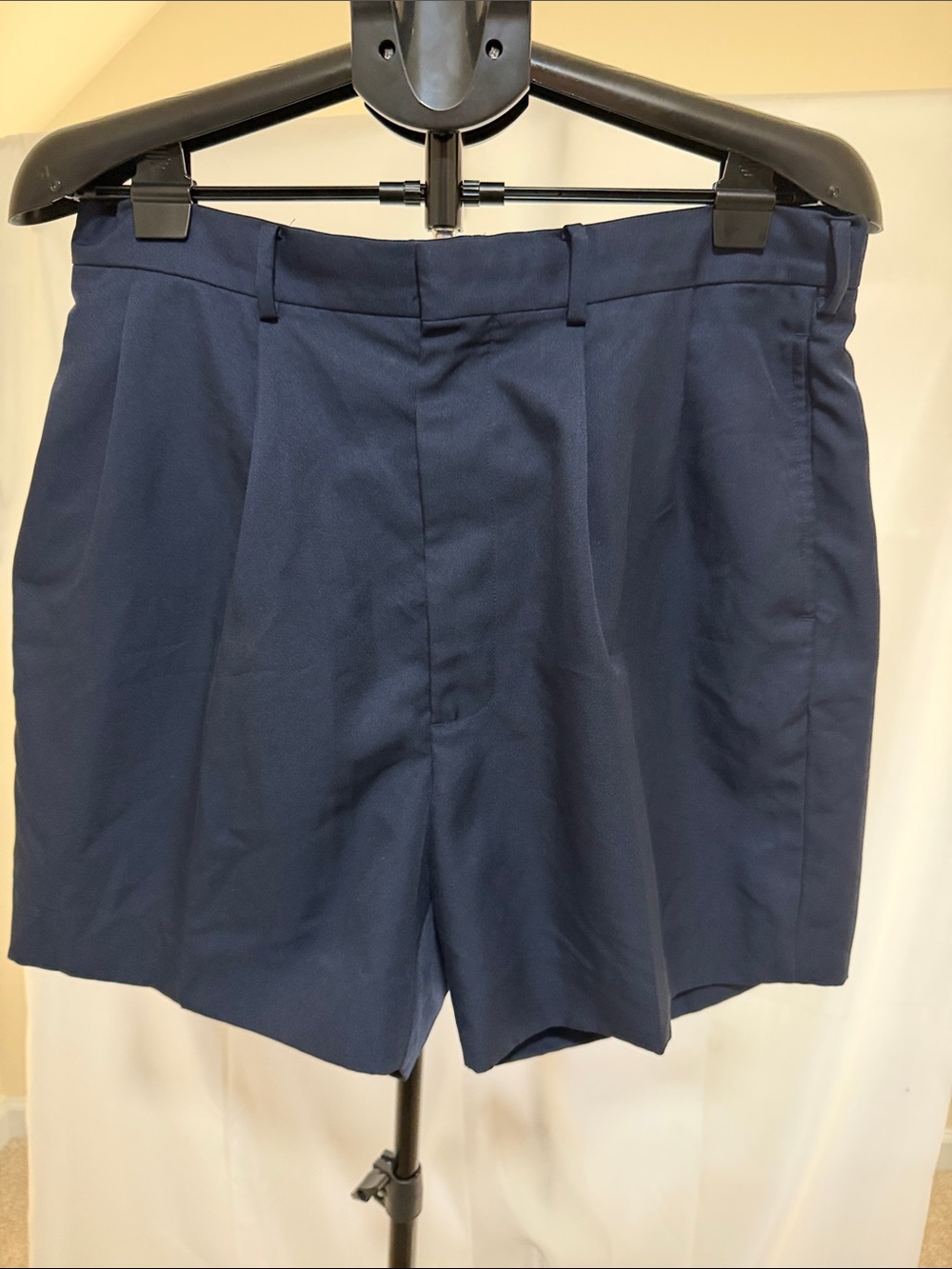 Masters Collection Men’s Navy Blue Pleated Shorts